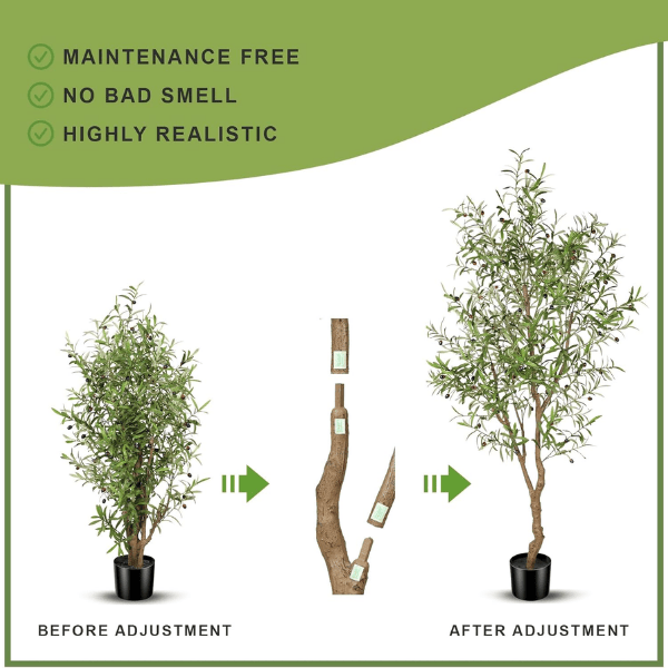 7FT Artificial Olive Tree – Tall Faux Silk Tree