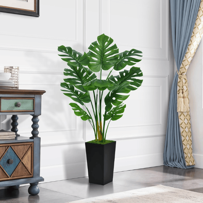 5FT Artificial Monstera Deliciosa Tree – Large Realistic Swiss Cheese Floor Plant