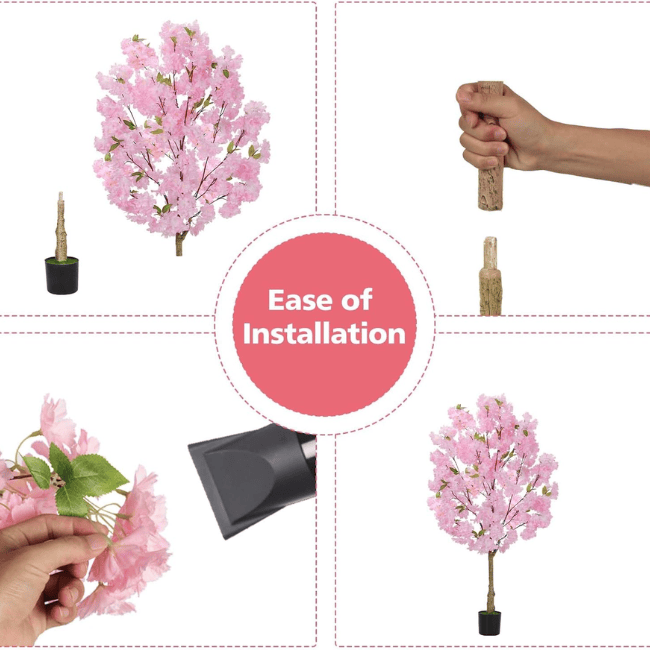Pink Cherry Blossom Artificial Tree