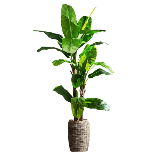 Artificial Banana Tree 7.2FT Tall Faux Tropical Banana Palm with Realistic Leaves