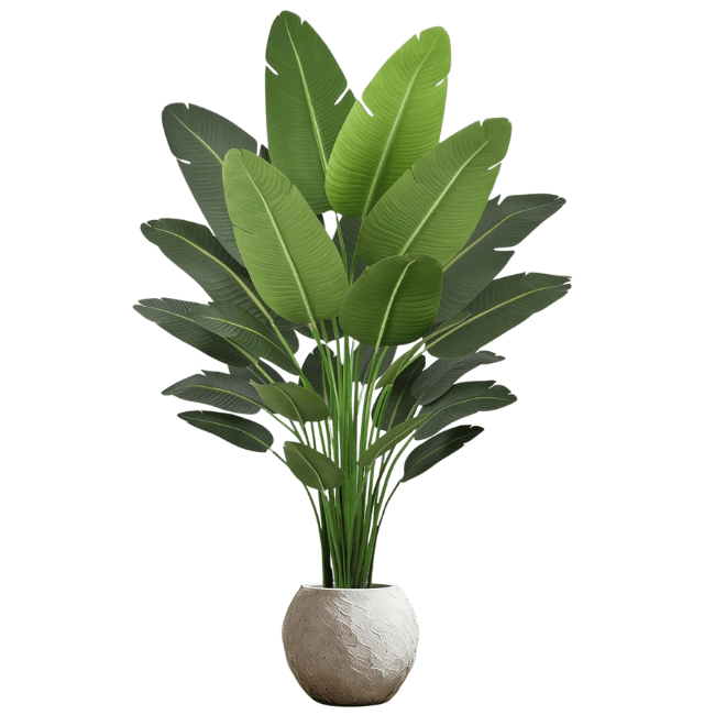 Artificial Bird of Paradise Tree 7FT Tall, Deluxe Faux Tropical Banana Plant with 28 Realistic Leaves