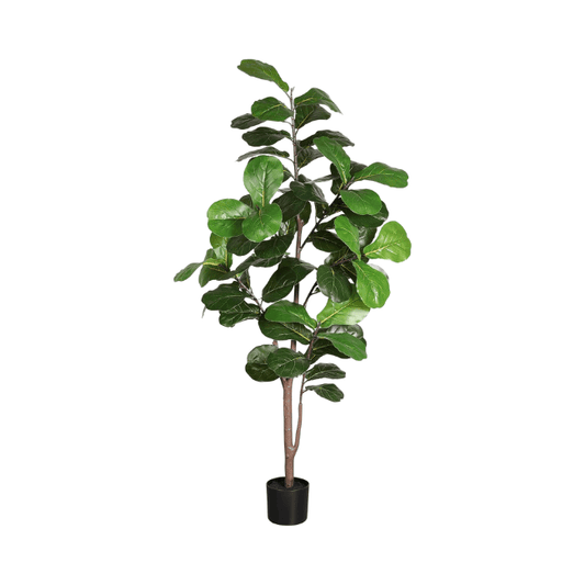 6FT Artificial Fiddle Leaf Fig Tree – Faux Ficus Lyrata in Pot for Indoor