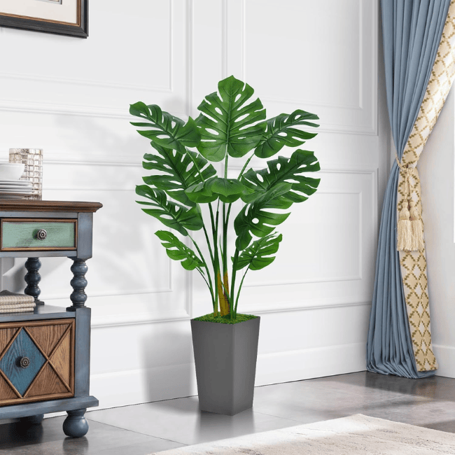 5FT Artificial Monstera Deliciosa Tree – Large Realistic Swiss Cheese Floor Plant