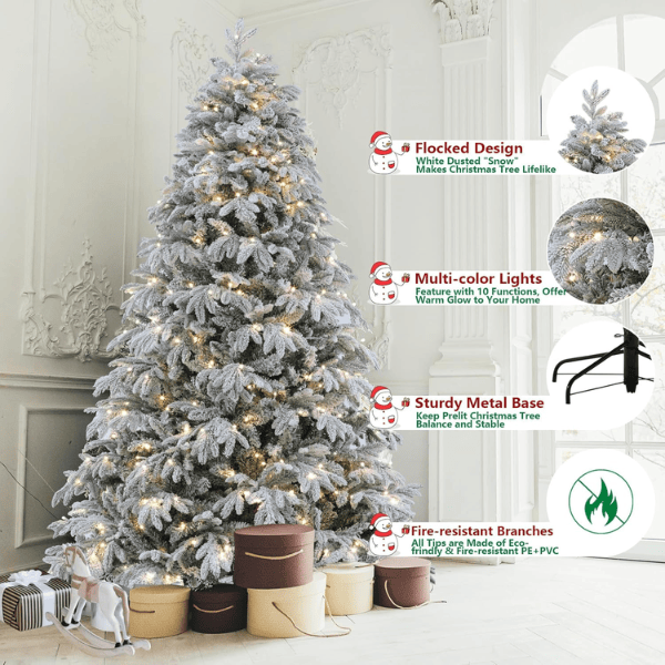 Traditional Prelit Artificial Christmas Tree