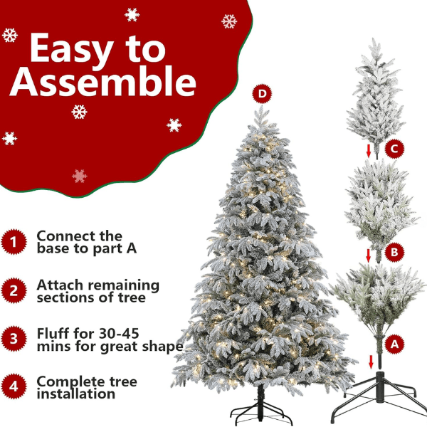 Traditional Prelit Artificial Christmas Tree