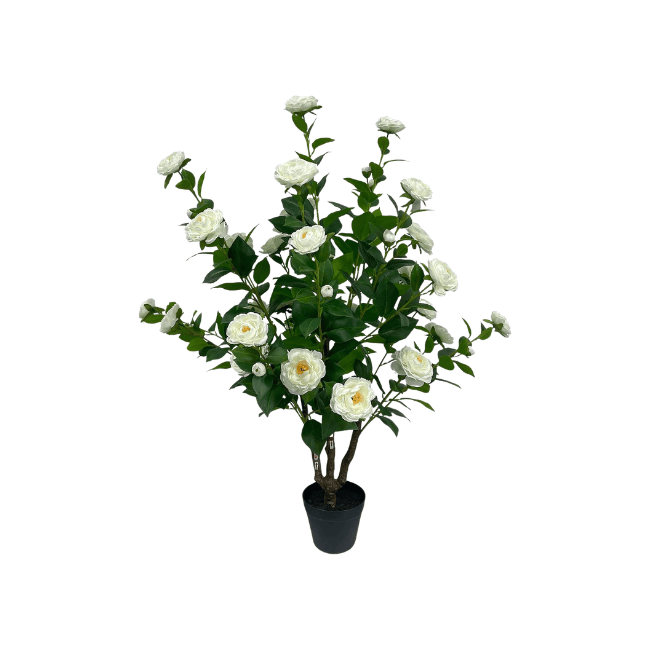 Artificial Camellia Flowering Tree – Vibrant Silk-Style Blooms & Lush Foliage