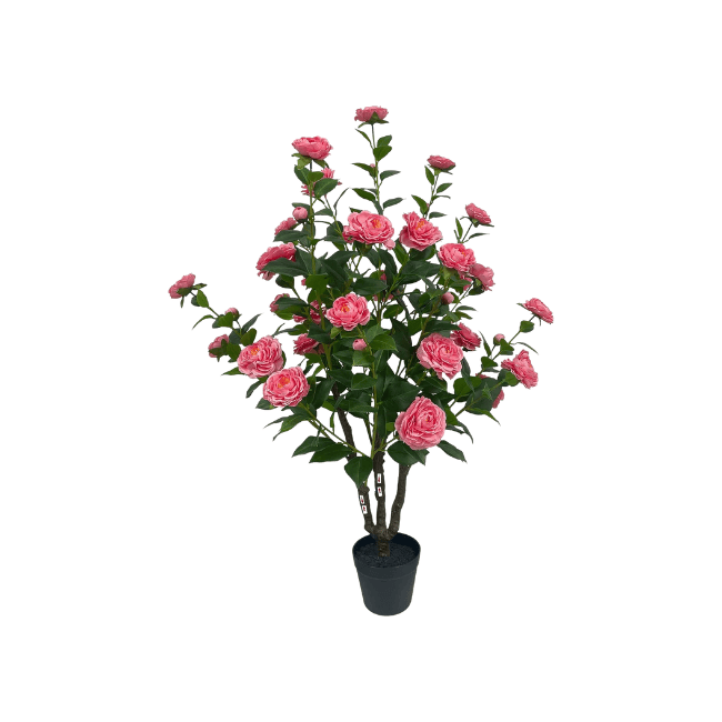 Artificial Camellia Flowering Tree – Vibrant Silk-Style Blooms & Lush Foliage