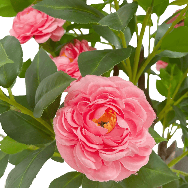 Artificial Camellia Flowering Tree – Vibrant Silk-Style Blooms & Lush Foliage