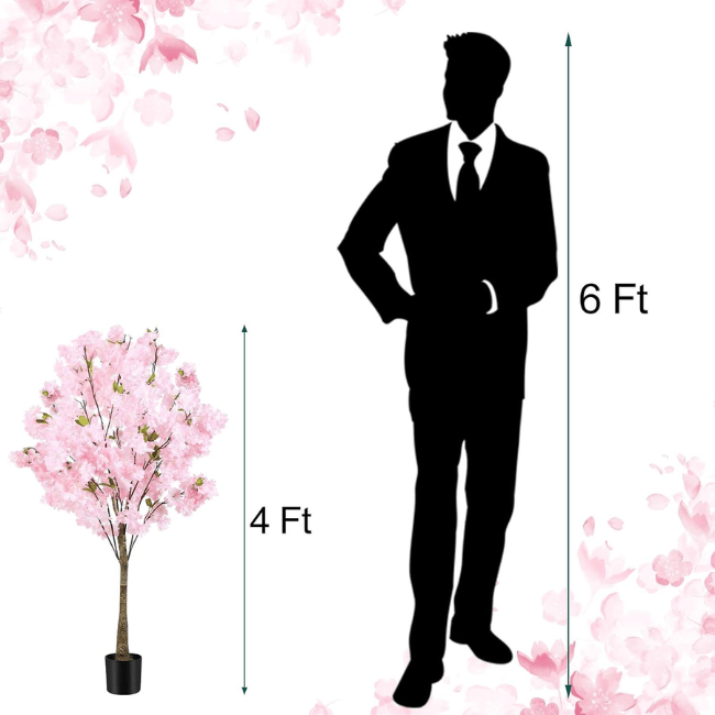 Pink Cherry Blossom Artificial Tree