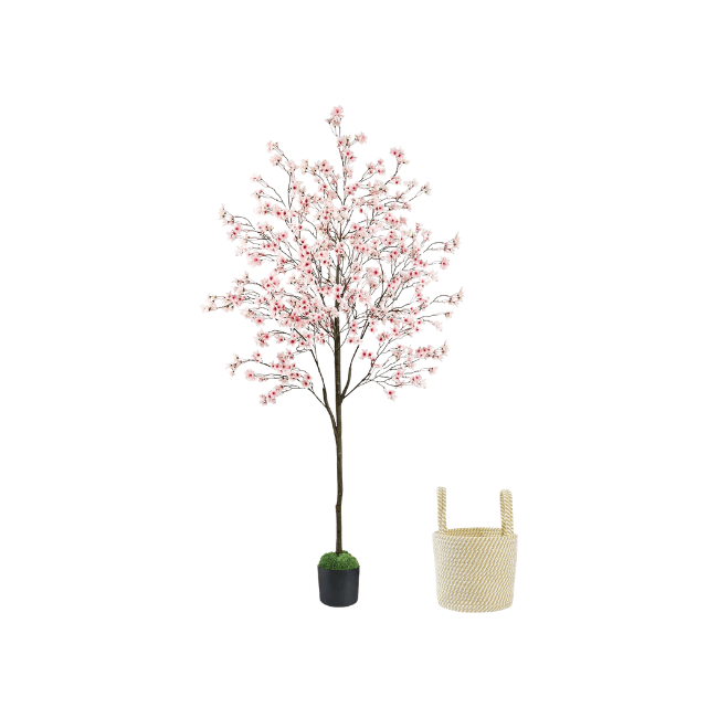 Cherry Blossom Artificial Tree – Real-Trunk Sakura Design