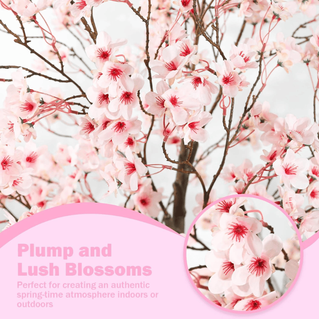 Cherry Blossom Artificial Tree – Real-Trunk Sakura Design