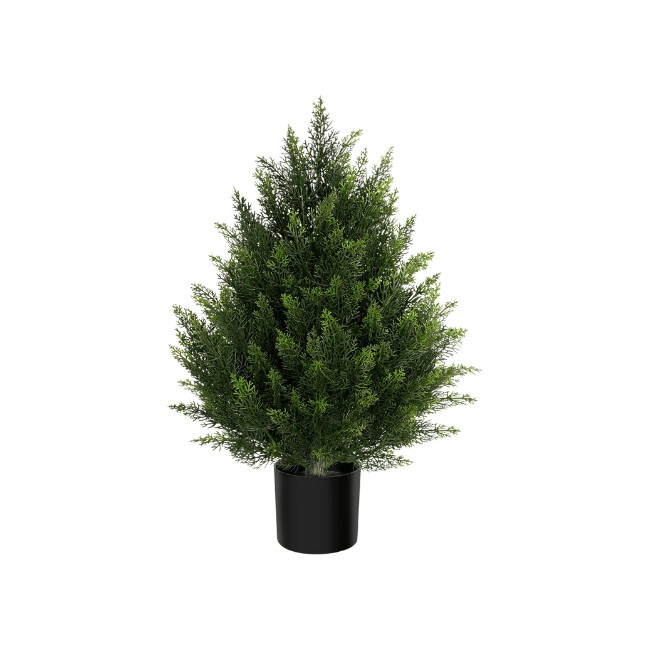 Realistic Outdoor Artificial Cedar Topiary – UV-Resistant Faux Evergreen Shrub