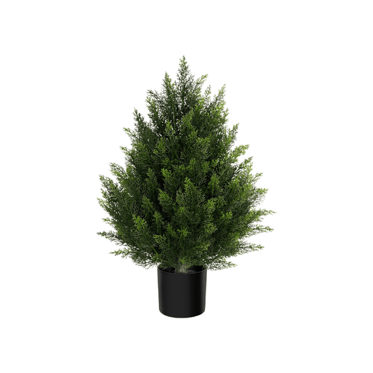 Realistic Outdoor Artificial Cedar Topiary – UV-Resistant Faux Evergreen Shrub