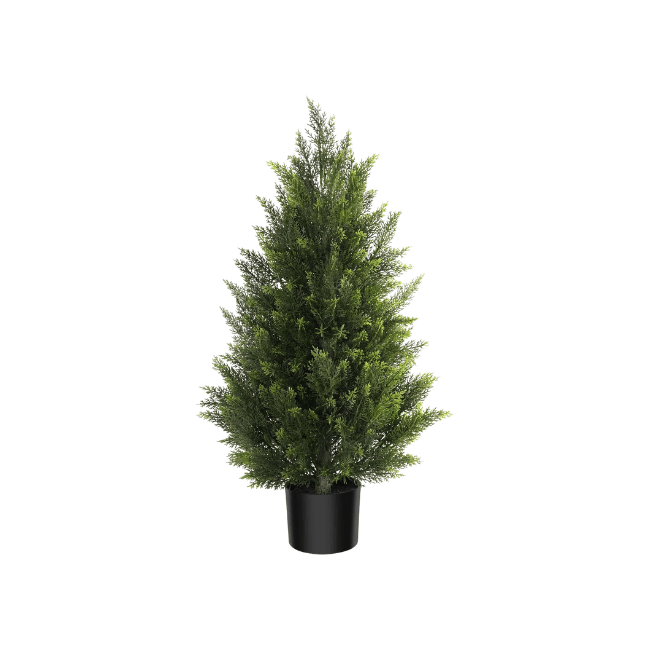 Realistic Outdoor Artificial Cedar Topiary – UV-Resistant Faux Evergreen Shrub
