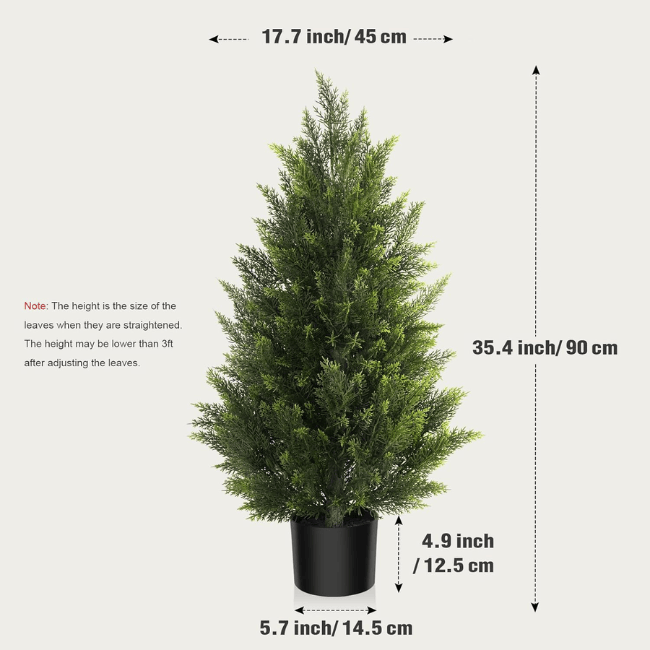Realistic Outdoor Artificial Cedar Topiary – UV-Resistant Faux Evergreen Shrub