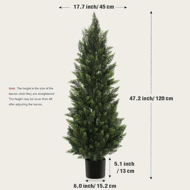 Realistic Outdoor Artificial Cedar Topiary – UV-Resistant Faux Evergreen Shrub