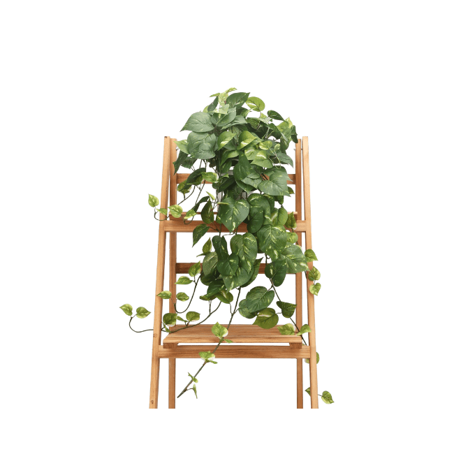 Artificial Potted Pothos – Realistic Green Foliage with Minimalist White Planter