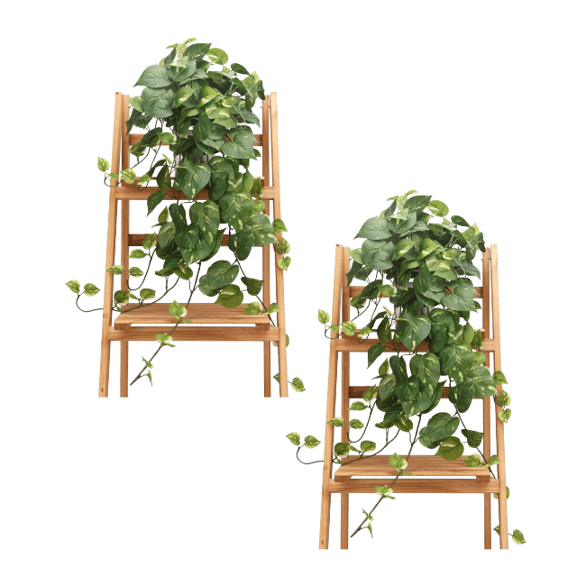 Artificial Potted Pothos – Realistic Green Foliage with Minimalist White Planter