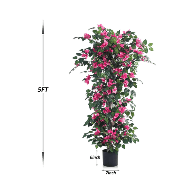 Realistic Artificial Bougainvillea Tree – Vibrant Silk Floral Plant