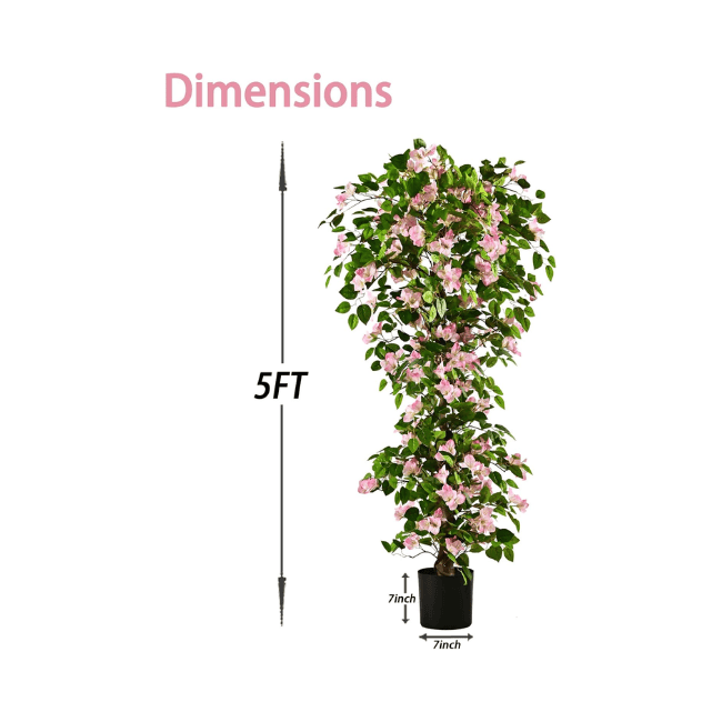 Realistic Artificial Bougainvillea Tree – Vibrant Silk Floral Plant