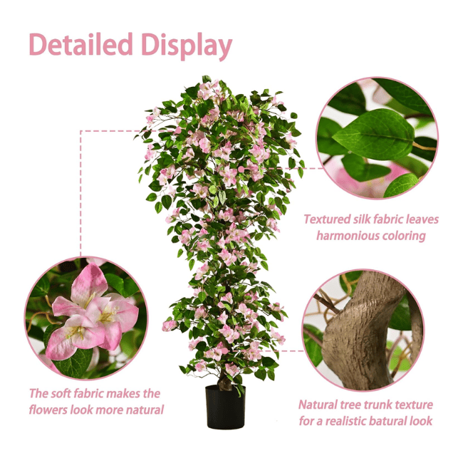 Realistic Artificial Bougainvillea Tree – Vibrant Silk Floral Plant