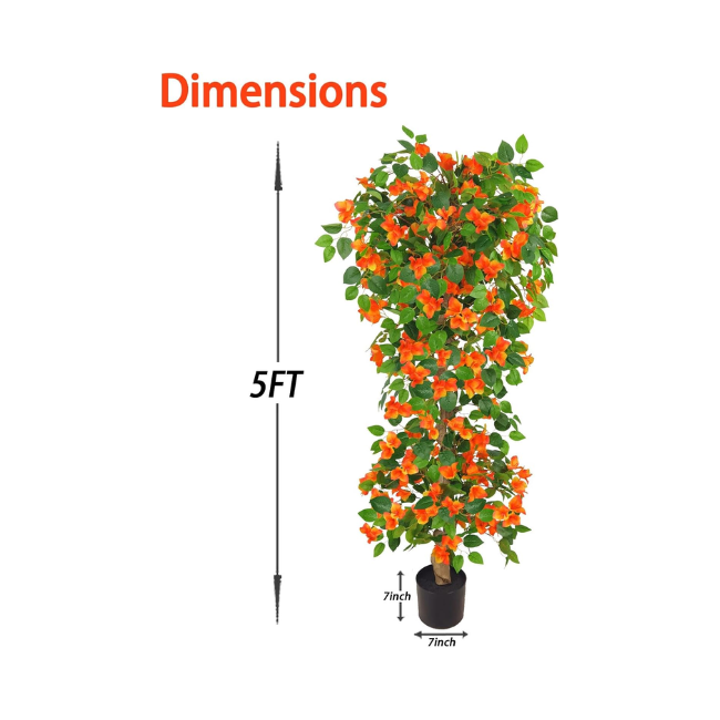 Realistic Artificial Bougainvillea Tree – Vibrant Silk Floral Plant