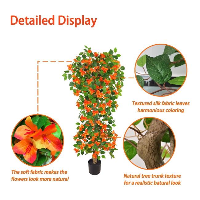 Realistic Artificial Bougainvillea Tree – Vibrant Silk Floral Plant