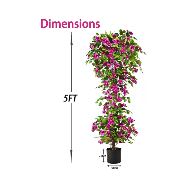 Realistic Artificial Bougainvillea Tree – Vibrant Silk Floral Plant